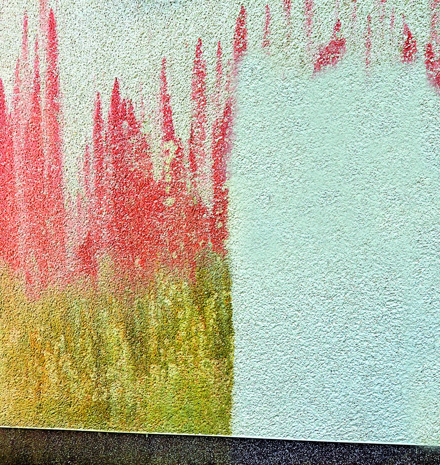Vorher-Nachher-Vergleich einer Graffiti-Entfernung: links die besprühte Fläche, rechts der gereinigte Untergrund