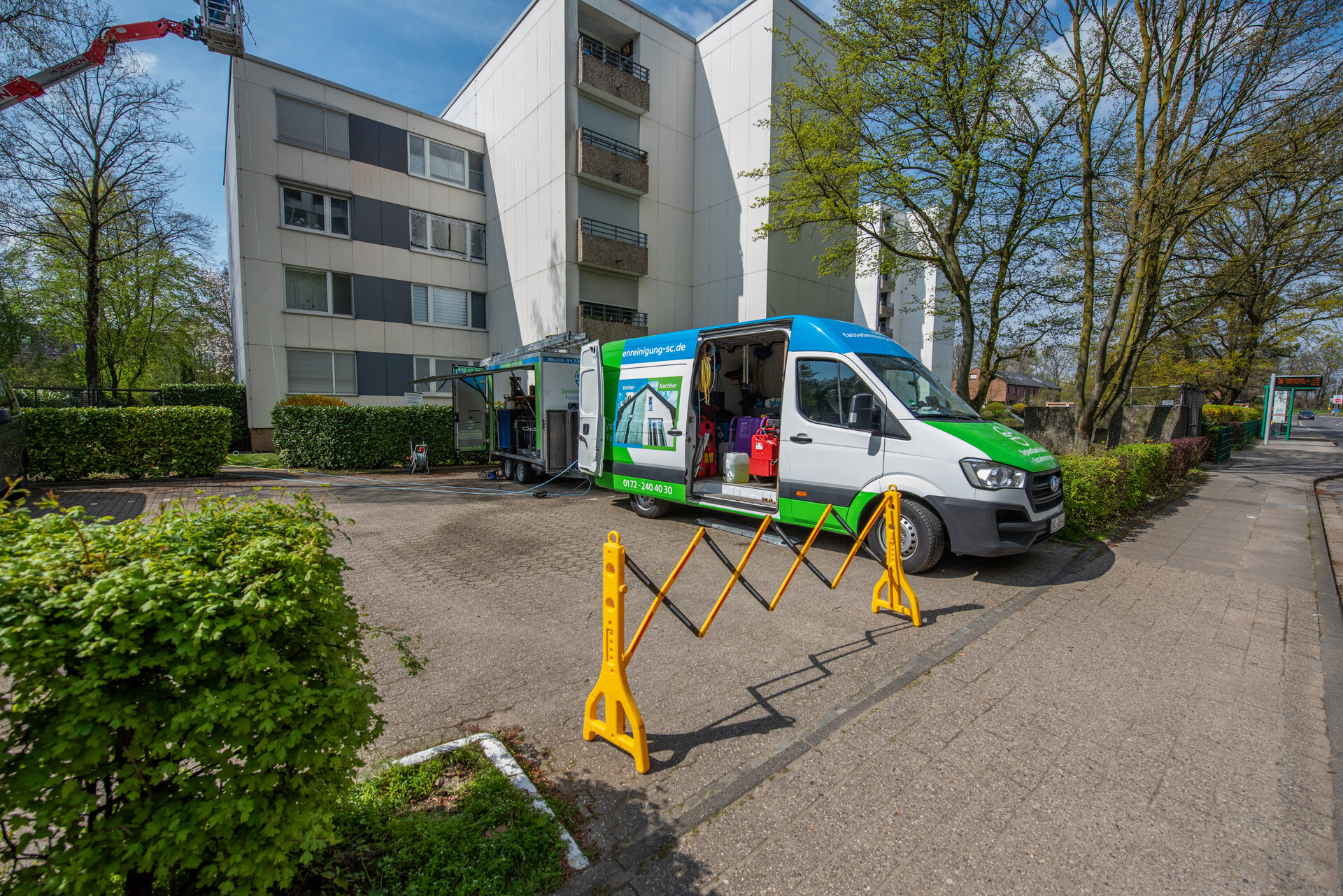 Gereinigte Fassade nach professioneller Fassadenreinigung